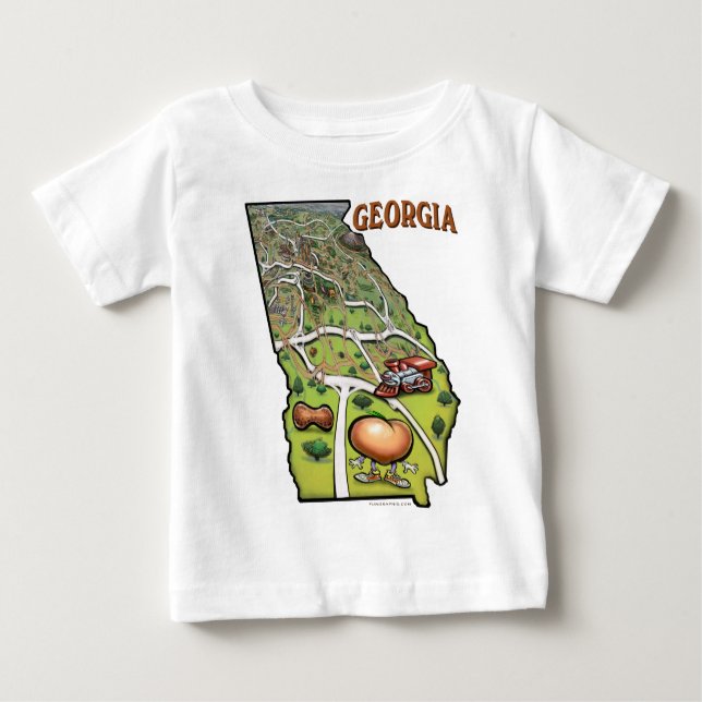 T-shirt Pour Bébé Géorgie (Devant)
