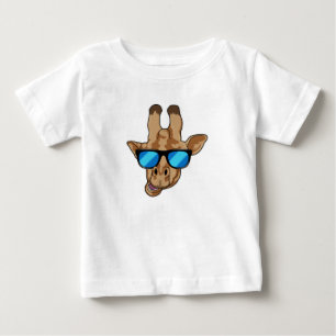 T-shirt Pour Bébé Girafe avec lunettes de soleil