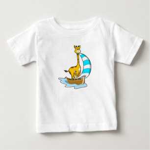 T-shirt Pour Bébé Girafe avec voilier