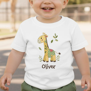 T-shirt Pour Bébé Girafe en patchwork mignon