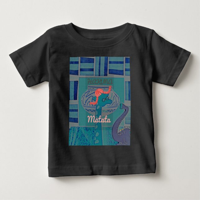 T-shirt Pour Bébé Giraffe Art Joueuse : Un Plaisir Africain (Devant)