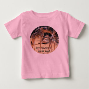 T-shirt Pour Bébé Giraffe & Bébé, j'aime ma maman, maman m'aime
