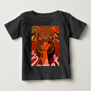 T-shirt Pour Bébé Giraffe drôle : Un charme africain kaléidoscopique