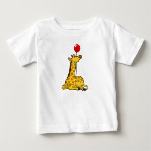 T-shirt Pour Bébé Giraffe with Balloon