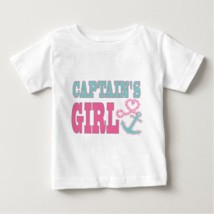 T-shirt Pour Bébé Girl Anchor et coeur de capitaine