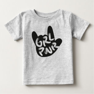 T-shirt Pour Bébé Girl Power Rock