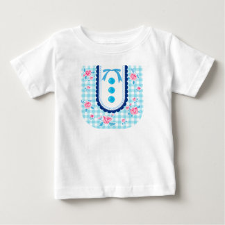 T-shirt Pour Bébé Girly gingham check pattern with cute ribbon