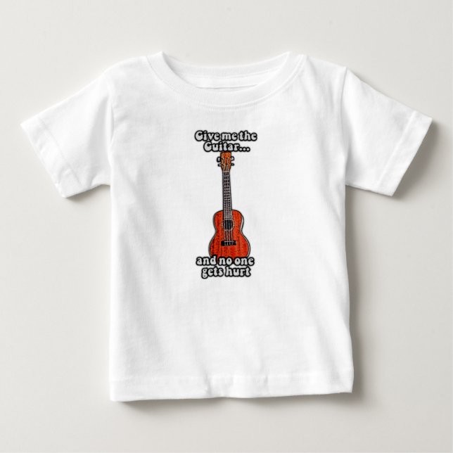 T-shirt Pour Bébé Give me the guitar and no one gets hurt. colorful (Devant)