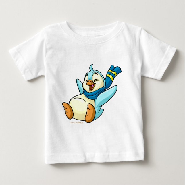 T-shirt Pour Bébé Glissement de Bruce bleu (Devant)