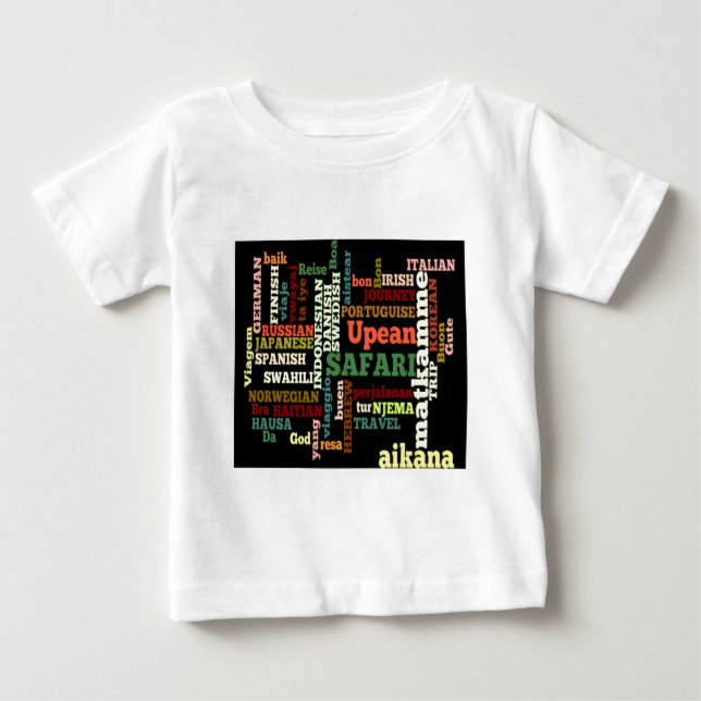 T-shirt Pour Bébé Global Travel Language Collage tee - shirts et t-s (Devant)