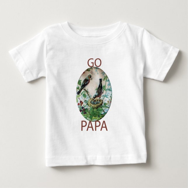 T-shirt Pour Bébé Go Papa (Devant)