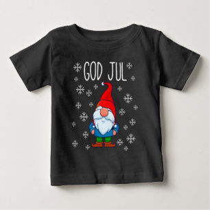 T-shirt Pour Bébé God Jul, Swedish Tomte Gnome, Merry Scandinave