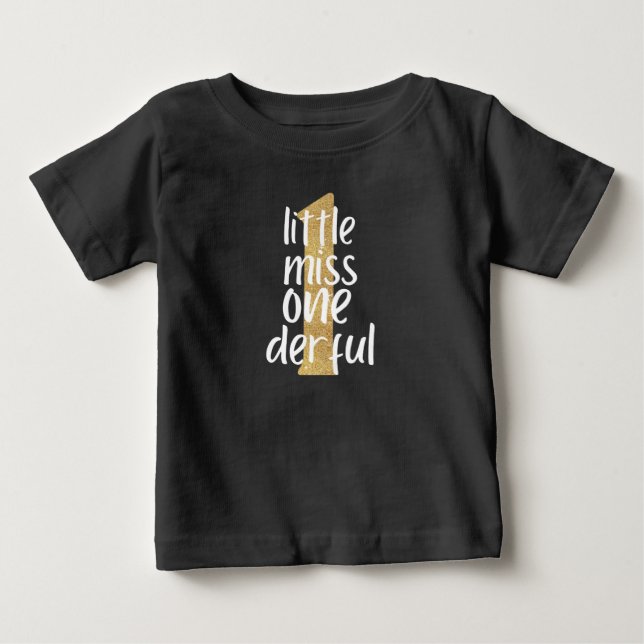 T-shirt Pour Bébé Golden Little One Derful 1er anniversaire (Devant)