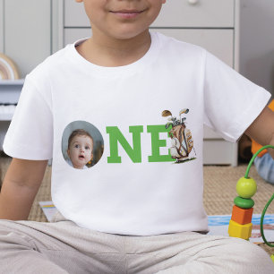 T-shirt Pour Bébé Golf Premier anniversaire Photo personnalisée