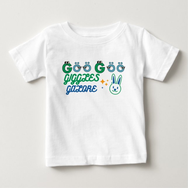 T-shirt Pour Bébé Goo-goo Giggles Galore - Bébé drôle (Devant)