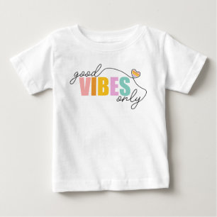 T-shirt Pour Bébé Good Vibes seulement Rainbow Heart