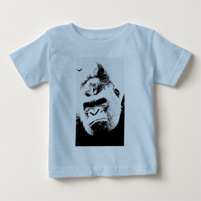 T-shirt Pour Bébé Gorille en colère (Devant)