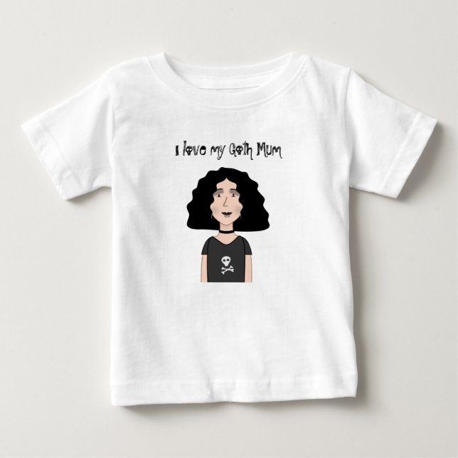 T-shirt Pour Bébé Goth Mum (Devant)