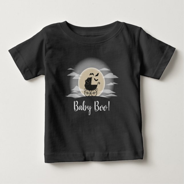 T-shirt Pour Bébé Gothic Baby Shower Halloween (Devant)