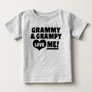 T-shirt Pour Bébé Grammy Et Grampy M'Aiment