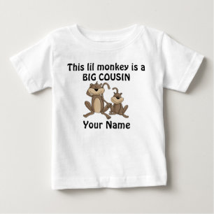T-shirt Pour Bébé Grand chemise personnalisée de cousin par singe