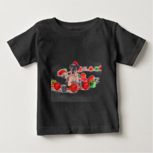 T-shirt Pour Bébé Grand chien Danois avec ornements de Noël Cadeaux