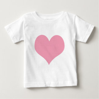 T-shirt Pour Bébé Grand Coeur d'amour rose
