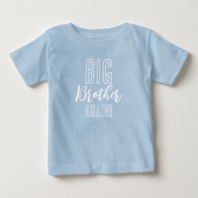 T-shirt Pour Bébé Grand Frère RENOUVOLEMENT Recherche de fratrie (Devant)