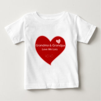 T-shirt Pour Bébé Grand-mère et grand-père m'aiment