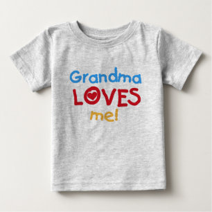 T-shirt Pour Bébé Grand-mère m'aime