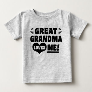 T-shirt Pour Bébé Grand-mère m'aime