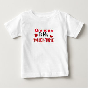 T-shirt Pour Bébé Grand-Père Est Ma Saint Valentin Drôle