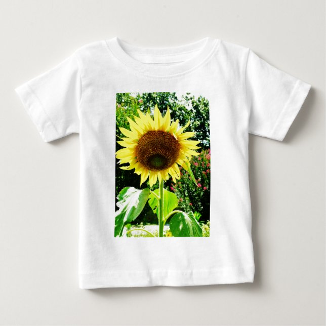 T-shirt Pour Bébé Grand tournesol jaune (Devant)