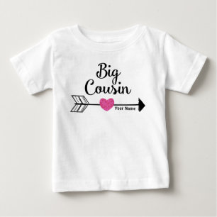 T-shirt Pour Bébé Grande chemise personnalisée de rose de cousin par