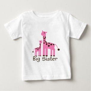 T-shirt Pour Bébé Grande soeur de girafe