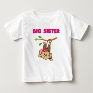 T-shirt Pour Bébé Grande soeur de singe