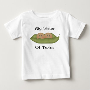 T-shirt Pour Bébé Grande Soeur Des Jumeaux