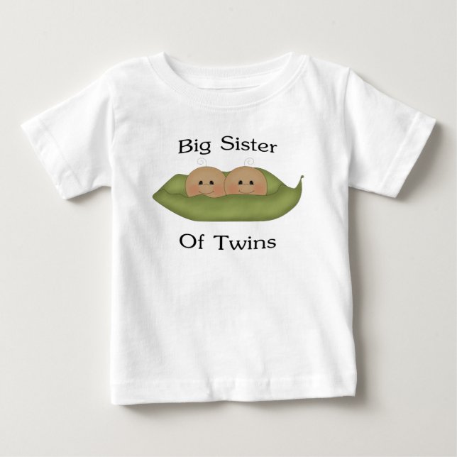 T-shirt Pour Bébé Grande Soeur Des Jumeaux (Devant)