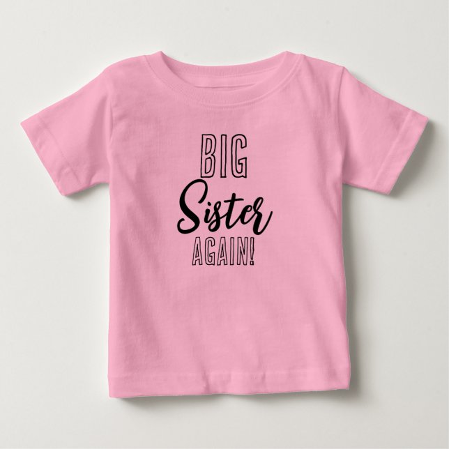 T-shirt Pour Bébé Grande Sœur ENCORE Correspondance entre frères et  (Devant)