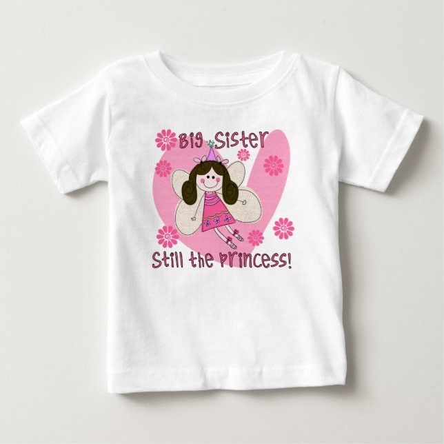 T-shirt Pour Bébé Grande soeur encore la princesse (Devant)