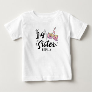 T-shirt Pour Bébé Grande soeur enfin, Faire-part d'arrivée des bébés