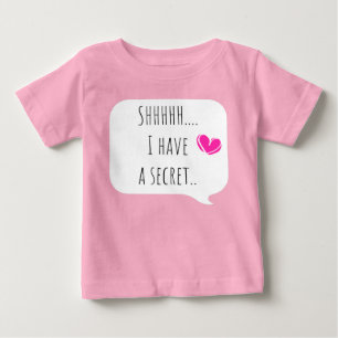 T-shirt Pour Bébé Grande Soeur personnalisable révèle Secret