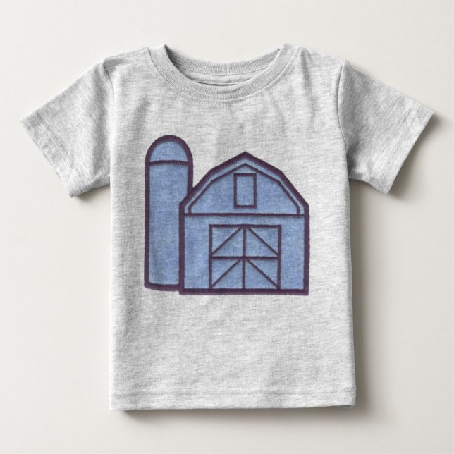 T-shirt Pour Bébé Grange et silo (Devant)