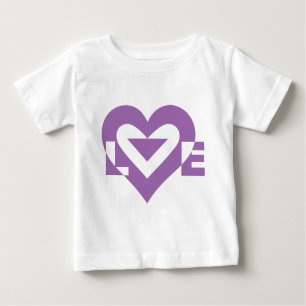 T-shirt Pour Bébé Graphique d'amour cool, violet