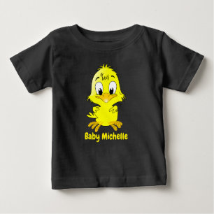 T-shirt Pour Bébé Graphique de poulet et de panda adorables