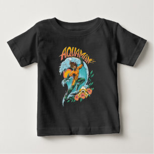 T-shirt Pour Bébé Graphique du Surf de levage Aquaman et Trident
