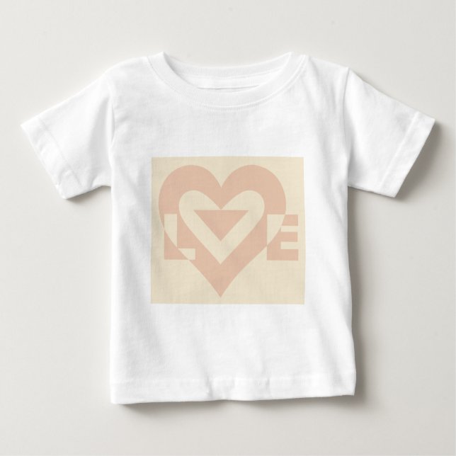 T-shirt Pour Bébé Graphisme mignon, Beige crème (Devant)