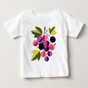 T-shirt Pour Bébé Grappe de Raisins – Illustration de Fruit Amusante