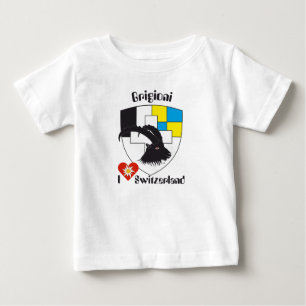 T-shirt Pour Bébé Graubünden Grigioni Grischun Schweiz Suisse Svizra