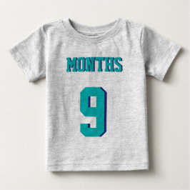 T-shirt Pour Bébé Gray & Teal Baby | Jersey Design